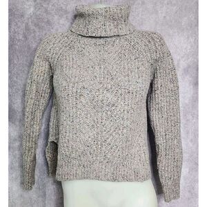 MADEWELL Womens Size Small Colorfleck Chunky Ribbed Turtleneck Sweater Silk Wool